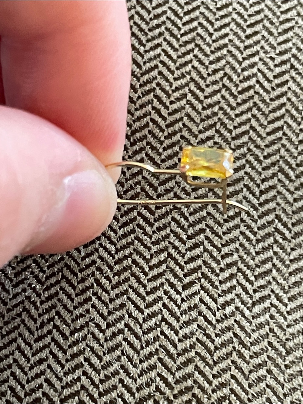 14k Yellow Gemstone Earrings - Picture 10 of 10